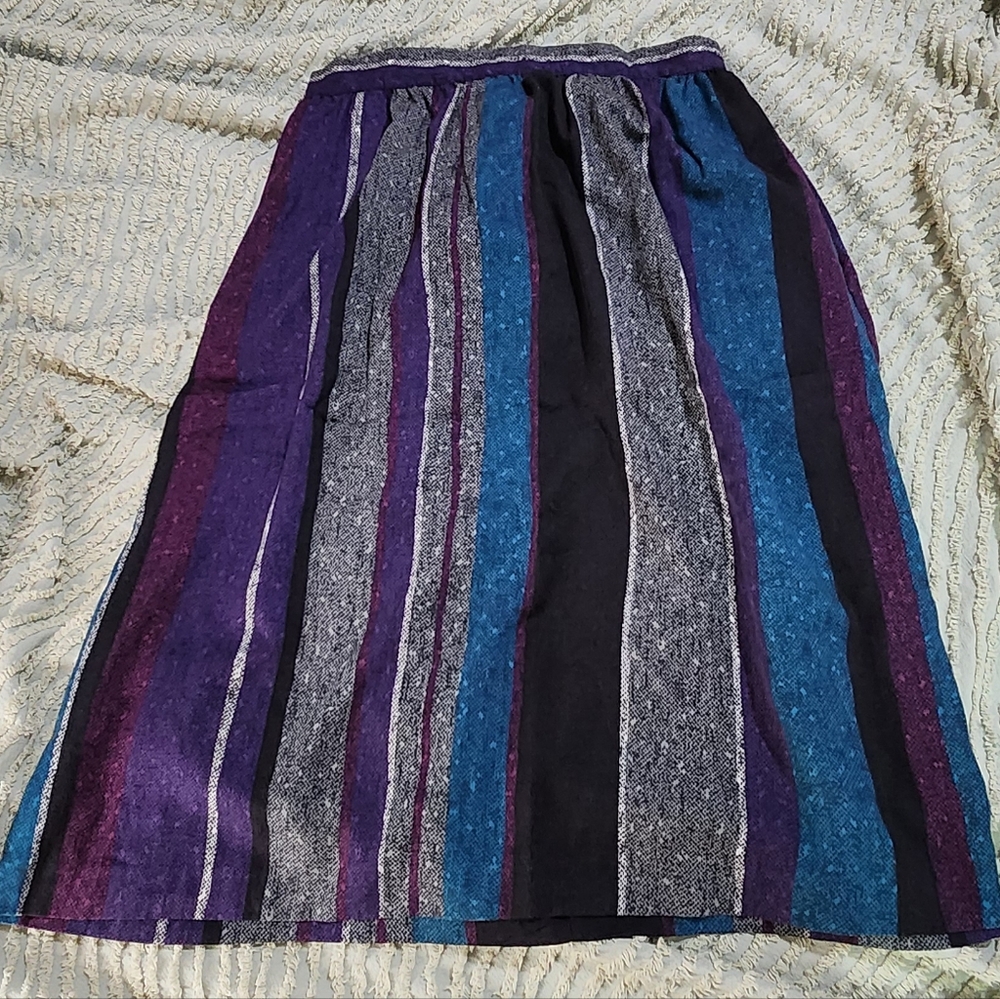 Vintage Striped Multicolor Women's Skirt